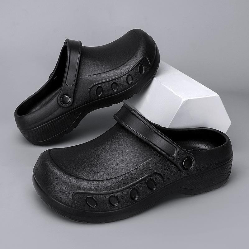 2025 Men's Casual Outdoor EVA Injection Molded Anti Slip Slippers Outsole Comfortable Garden Cloth Waterproof Sandals Size 39-48