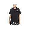 Air Jordan 1 Pocket Sneakers Besticktes Rundhals Kurzarm T-Shirt Herren Tops Schwarz DO1928-010
