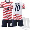 2026 FIFA World Cup USA Home #10 PULISC Sport Training Jersey Set with Socks Teens Kids Adults Custome Name Football Kits