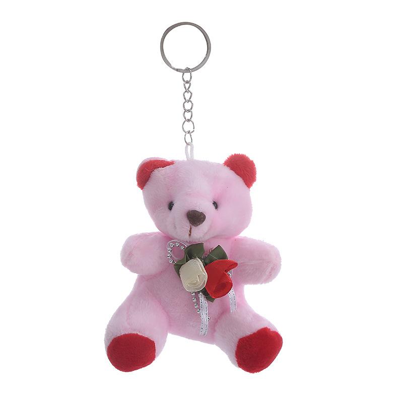 

Bear Plush Teddy Toy Keychain Pendant Gift Ornament Girl Childern Presents Doll рожевий