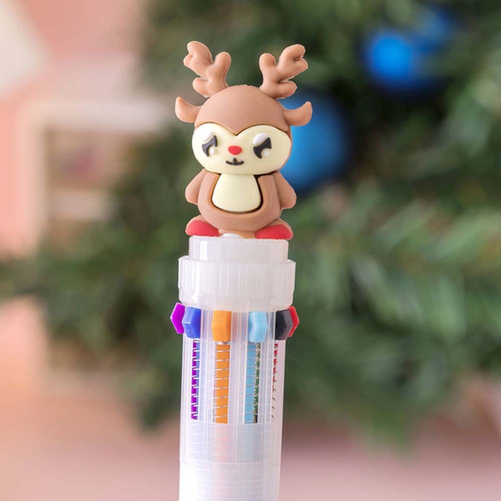 Snowman Santa Claus Office School Handwriting Oil Pen Stationery Xmas Ball Pen Christmas Ballpoint