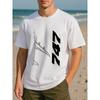 Herren T-Shirt mit Aufdruck - Atmungsaktives Flugzeugdesign Kurzarm-Tee für Piloten, Luftfahrt-Enthusiasten - Freizeit & Arbeitskleidung (Normale Passform)