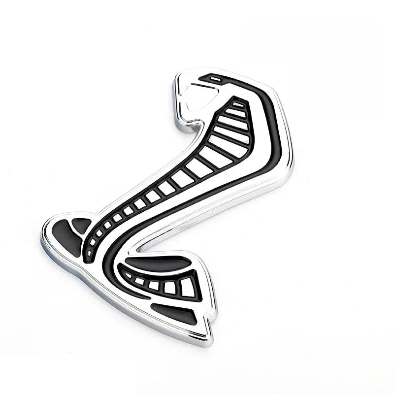 Metal Car Front Grille Emblem for Ford Shelby GT500 Mustang Fiesta Focus Mondeo Kuga Ranger Explorer Rear Trunk Badge Sticker