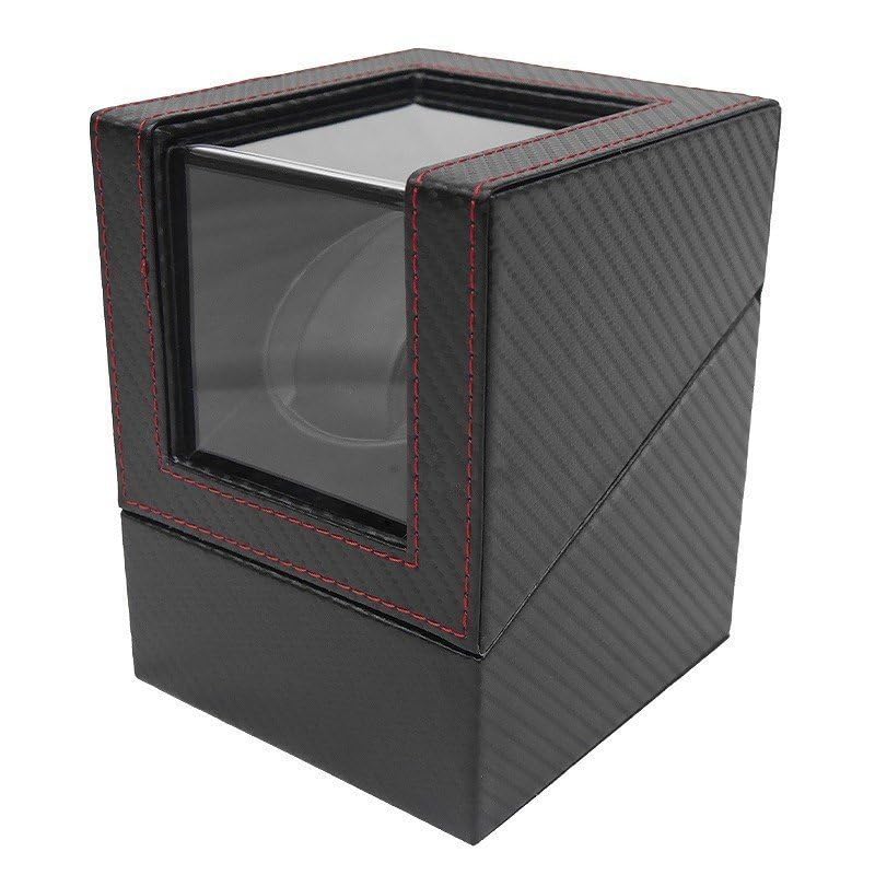 

[WNJAPAN] Watch Winder, Single Watch Winder, Automatic, Silent Design, Popular Gift, Interior Decor, PU Leather, WM-01 (Carbon) [Used]