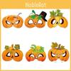 Pumpkin Face Mask Party Decor For Thanksgiving Celebration With Paper Materials 6pcs Set