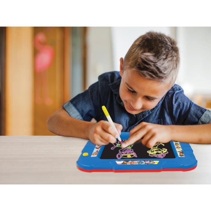 Ardoise à dessiner lumineuse néon Pat' Patrouille - LEXIBOOK - 6 modèles coloris