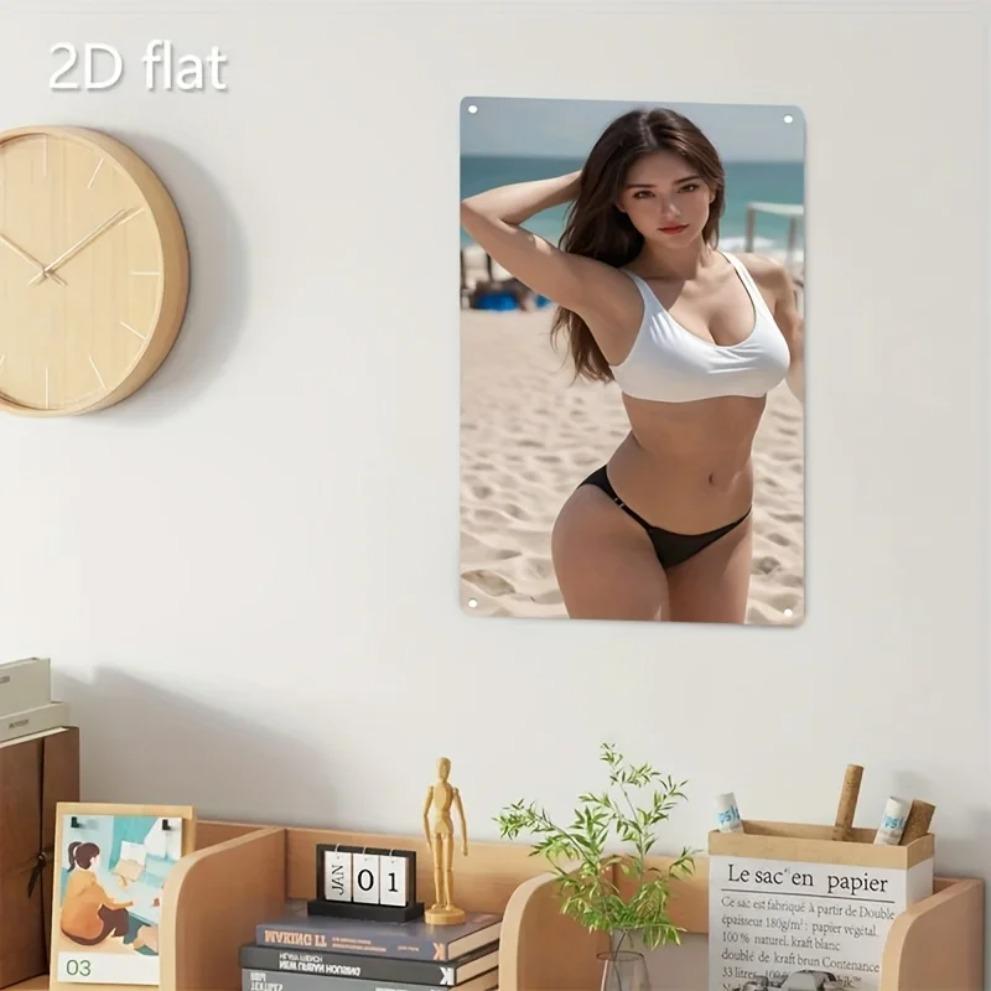 EternalMetal Minimalist Beach Wall Art Decor for Home Cafe Bar Christmas Gift