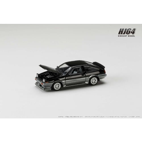 1/64 scale Toyota Sprinter Trueno Late Model JDM Style Black/Gray