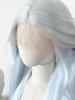 Weiß-Blaue Spitze Front Perücke für Damen 13x4 HD 26 Zoll Langes Gerades Haar Perücke Synthetische Spitze Perücken Spitze Front Frontal für Cosplay