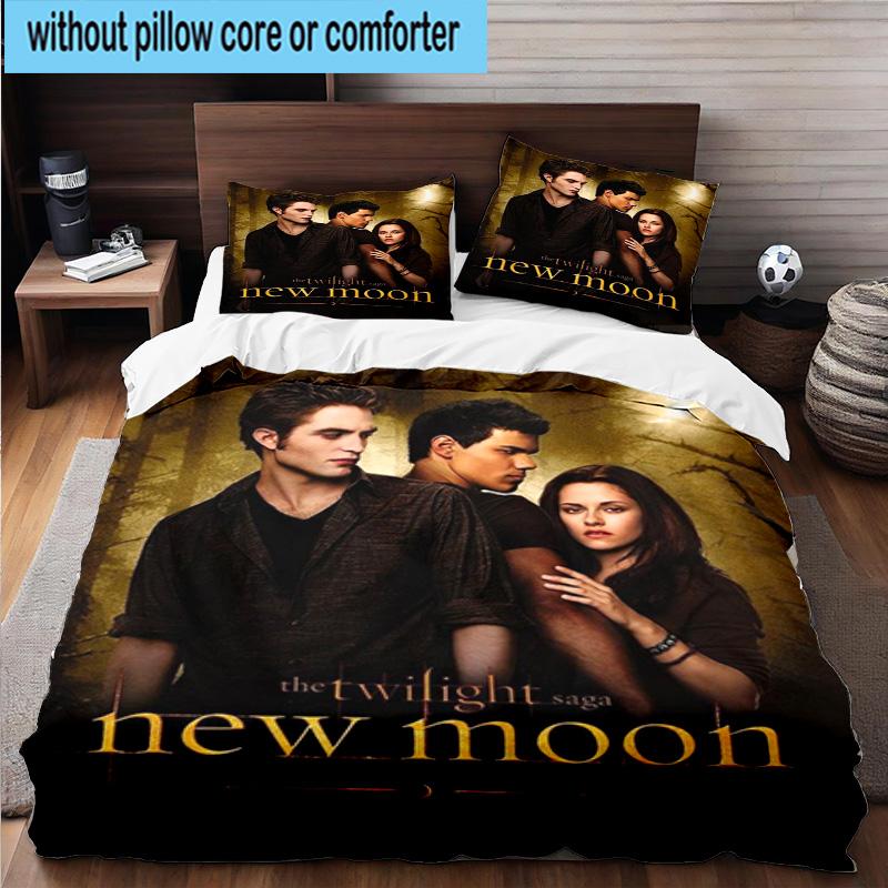 3PCS Eclipse Twilight vampire 3pcs Bedding,Including 3PCS Duvet Cover And 2pcs Pillowcases Perfect for Christmas,Ideal for Bedroom, Dormitory