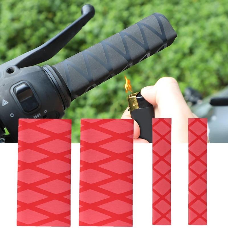 2PCS Non-slip Heat Shrink Tubing Grip Cover Waterproof Motorcycle Universal Accessories Motocross Dirt Bike Electric Bicycle