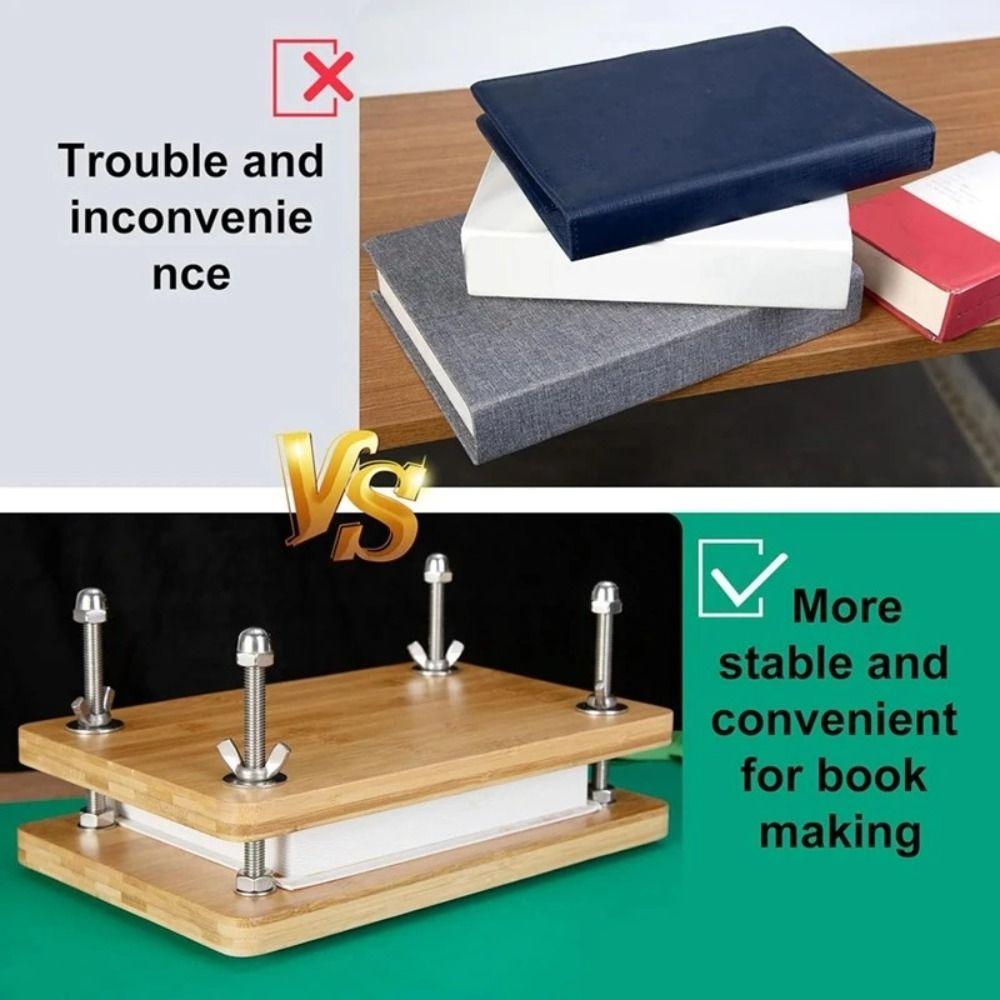 Wooden Book Binding Kits 2/3 Layer Book Press Binding Machine Bamboo Book Press Book Binding Tool