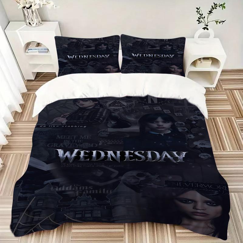 

Набір з 3-х підодіяльників Wednesday Addams - Можна прати в машині, Включає 1 підодіяльник та 2 наволочки, Без наповнювача yy251022217 155x200cm
