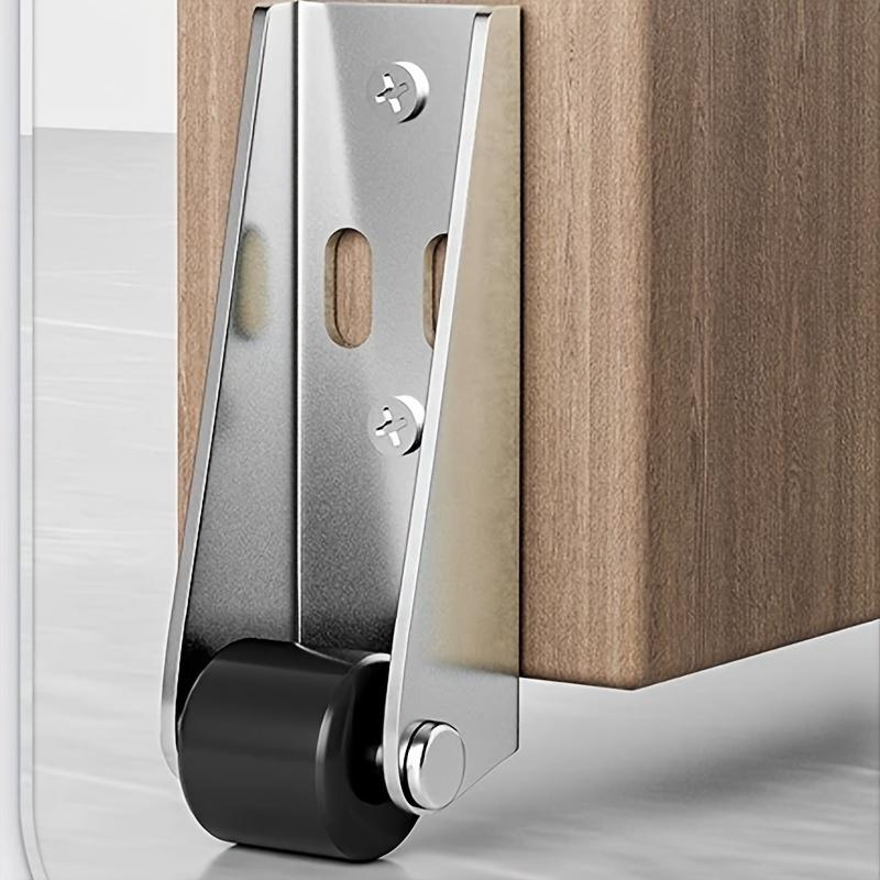 4PCS Heavy Duty Universal Wheel Set with Screw - Silent Nylon Wheel for Sliding Doors and Vertical Miniature Furniture