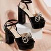 Brand New Summer Chunky Platform Super High Heels Sandals Fashion Office Lady Sexy Party Shoes Sandals