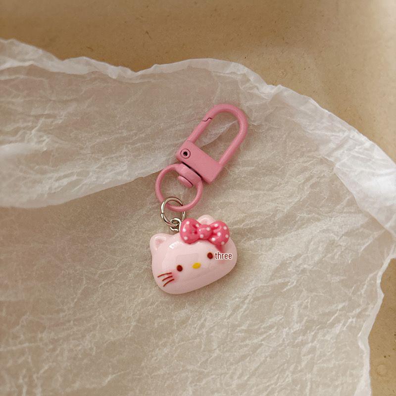 Resin Cat Keychain Pendant: Cute Charm for Backpack or Graduation Gift