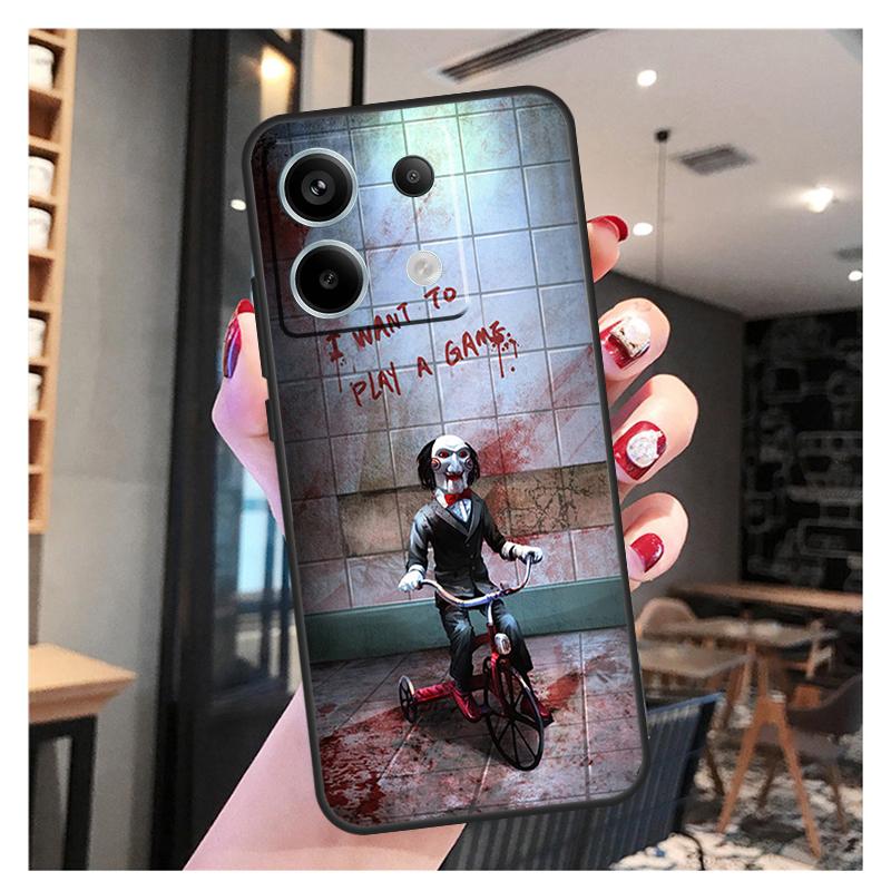 Saw Jigsaw Puppet Case For Xiaomi Redmi Note 13 12 11 9 10 Pro 9S 10S 11S 12S Redmi 13 12 10C 12C 13C Coque