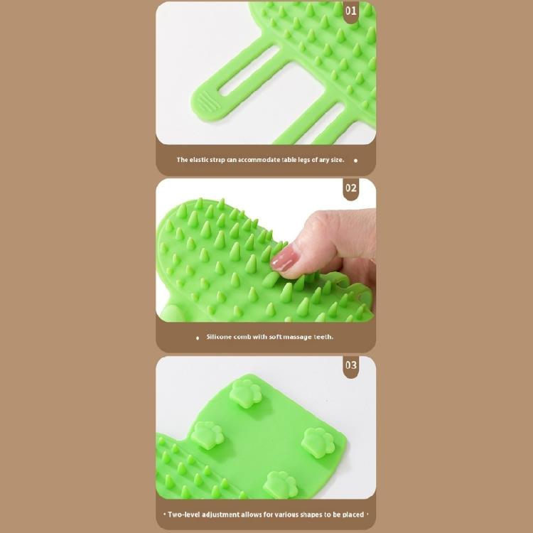 Cats Selfs Groomer for Pet Silicone Cats Grooming Massage Brush Cats Face Scratchers for Climbing Frame Table Legs
