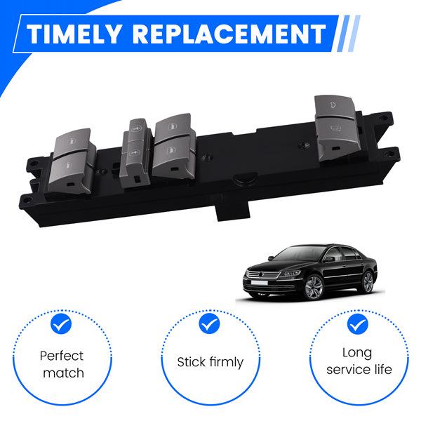 3D0959857A: Compatible Window Glass Lift Switch Button for Volkswagen Phaeton None