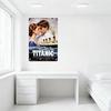 Vintage Titanic Movie Poster Metal Tin Sign Rustic 1910s Couple Ocean Liner Wall Decor for Bar Cafe Man Cave Home