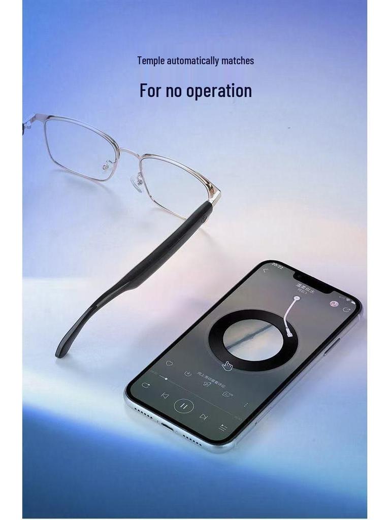 Slimme Fotochrome Bluetooth Zonnebril met Oordopjes - Blauwlichtfilter, Halve Frame voor Rijden & Fietsen