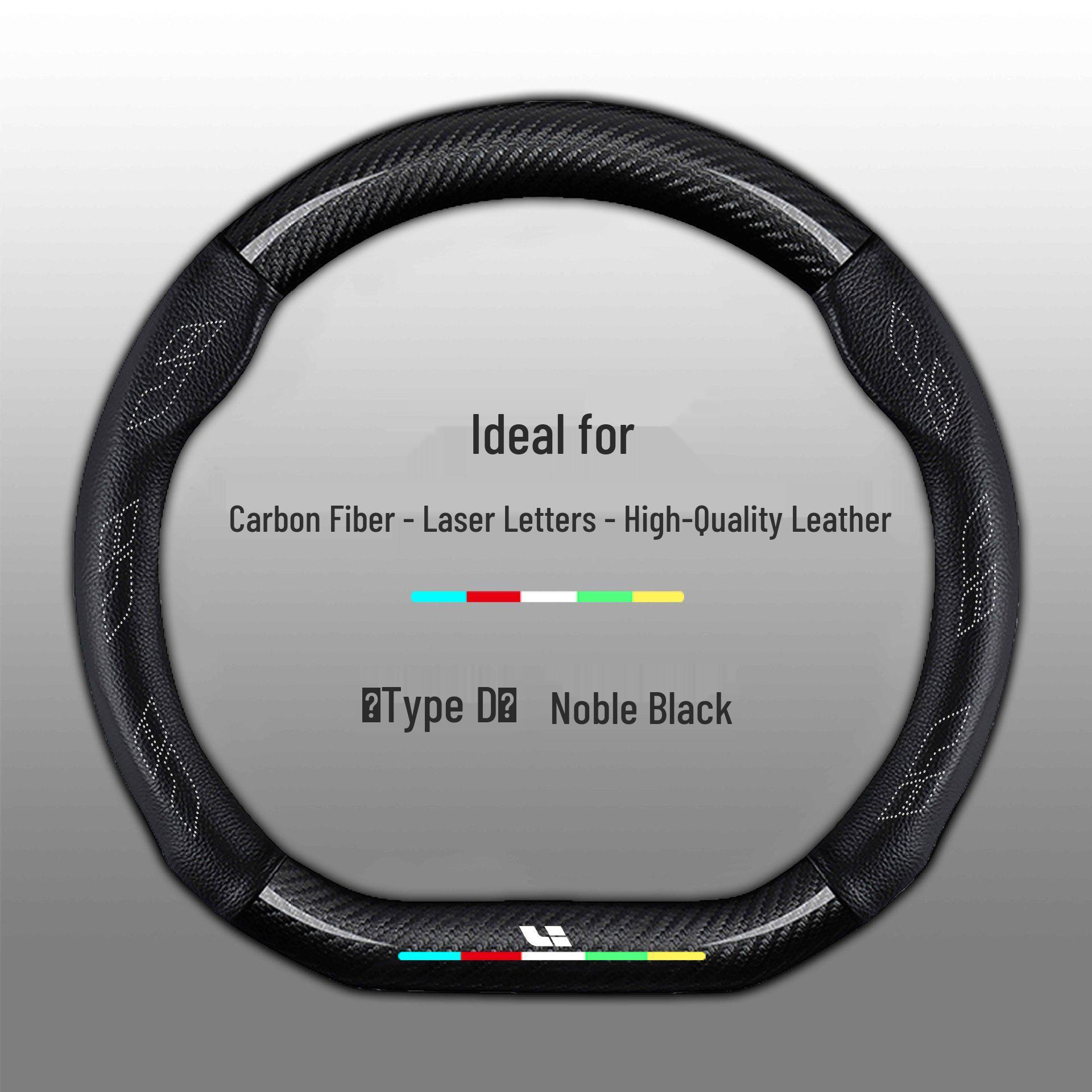 

Premium Genuine Leather Steering Wheel Cover with Carbon Fiber Design for NOE L6/L7/L8/L9 38cm
