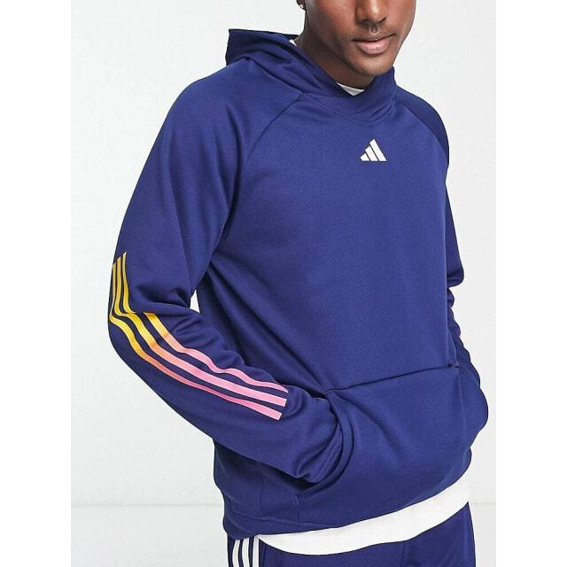 

Худи темно-синего цвета с 3 полосками adidas Training Train icons