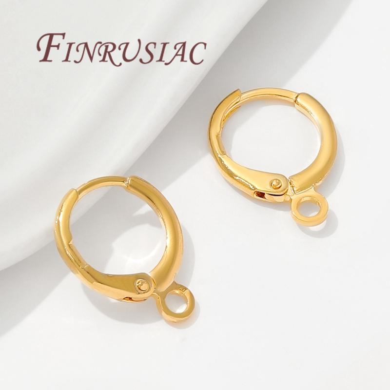 15mm 18K Gold Plated Earrings Accessories,Earrings Hooks Earwires,Earrings Hoops For DIY Jewelry Making Supplies