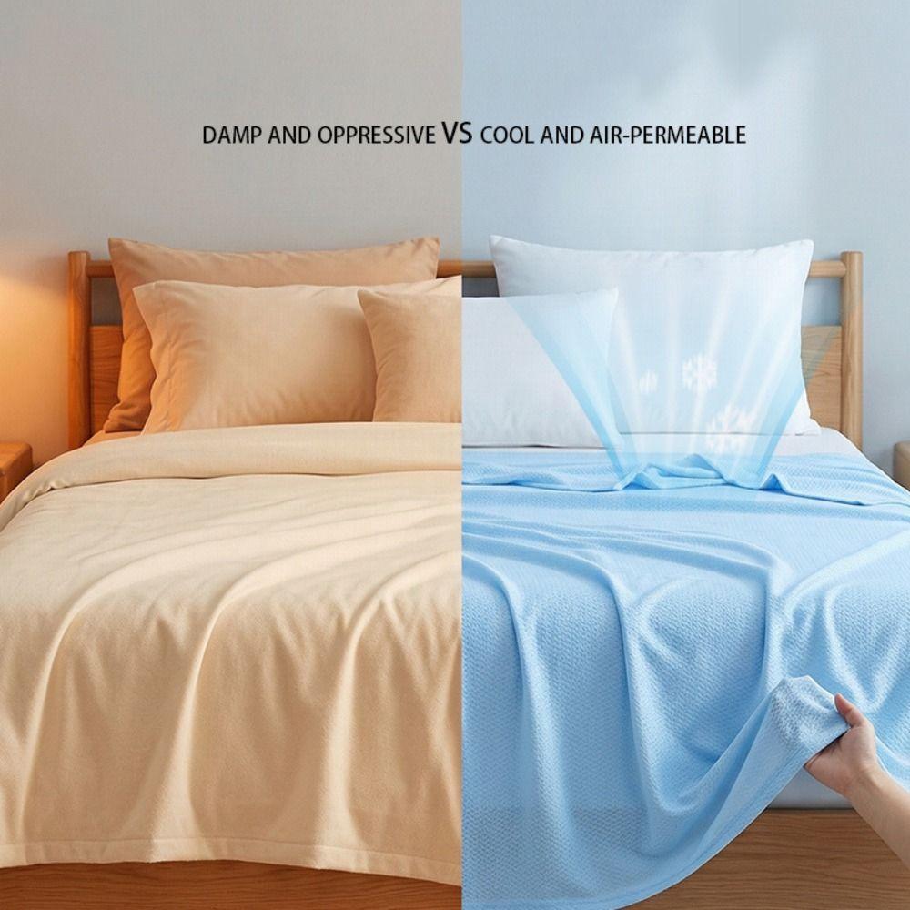 Bamboo Fiber Air-Conditioning Comforters Thin Summer Quilt Simple Summer Cooling Blanket  Bedroom
