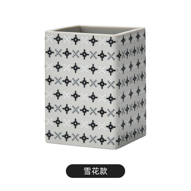Silicone Printing Pen Holder, Desk, Study Creative Pen Holder, Desktop Ornament, Stationery, Storage Box.