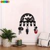 Honeycomb Bee Key Holder Wall Art Metal Key Rack 5 Hooks Hand Forged Iron Entryway Decor Animal Lover Gift Home Decoration