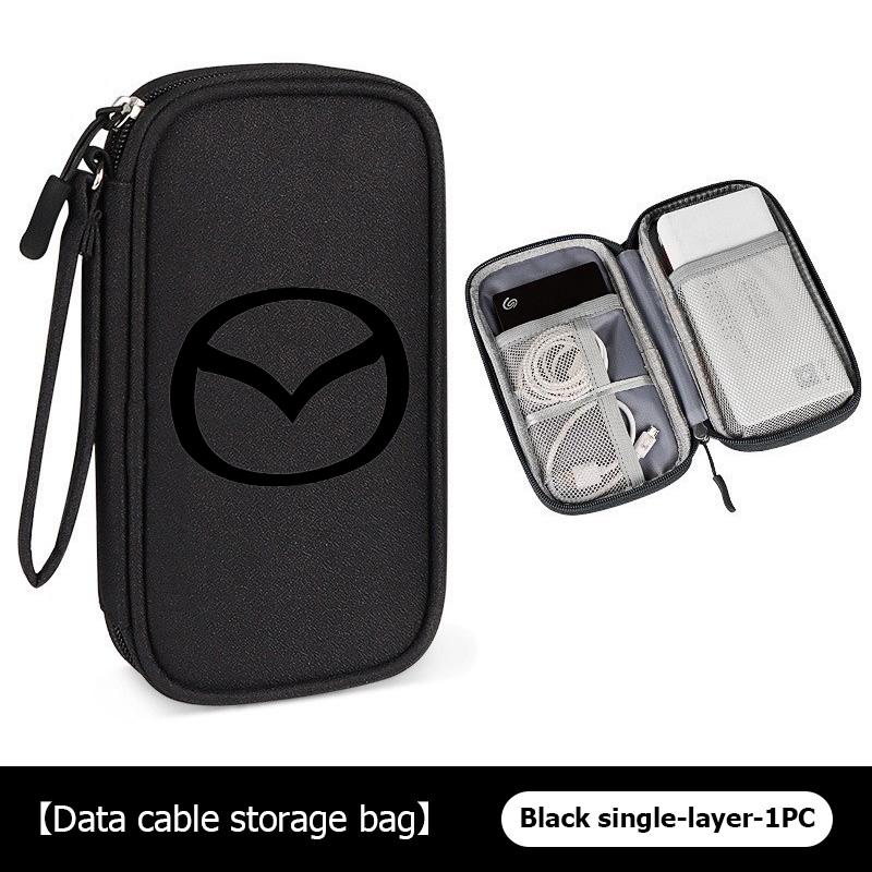 Car Multi-Layer Cable Organizer Oxford Fabric Waterproof Anti-Dust Bag For Mazda 2 3 5 6 Axela Atenza Speed 6 CX3 CX4 CX5 CX7 vf2