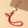 Wishful Persimmon Wrist Strap & Anti-Lost USB Pendant - Chinese Style Cell Phone Accessory