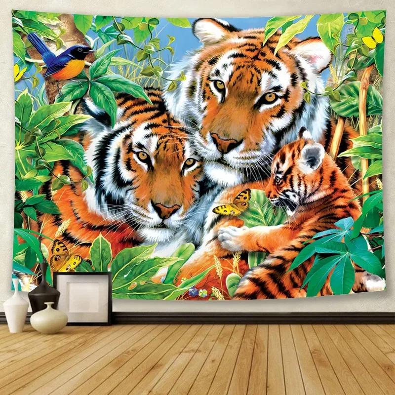 Forest Animal Tiger Decorative Tapestry Office Living Room Decor Home Wall Tapestry