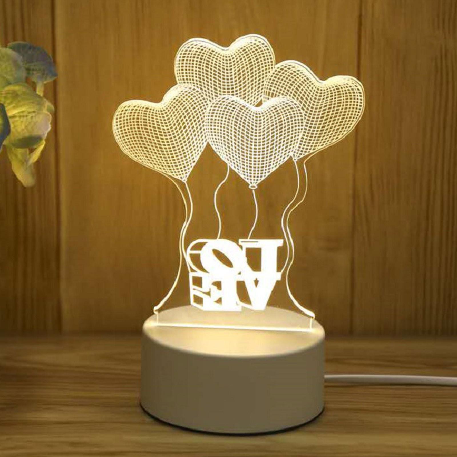 

3D Light Visual Night Light With 7 Color Gradient Control Night Light For Girls Boys Children Desk And Bedside And Room Decor