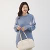 Snuofde Women's Relaxed Fit Round Neck Knit Sweater