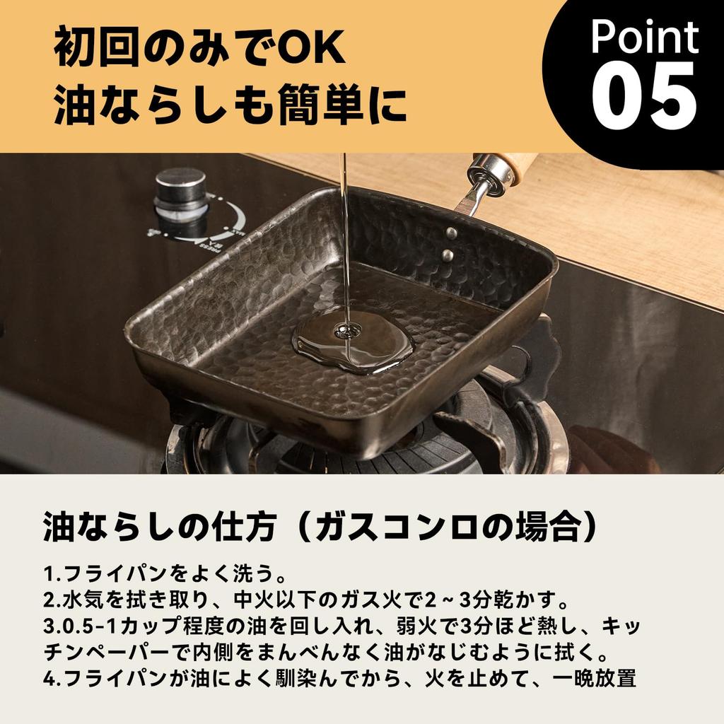 WANGYUANJI Iron Frying Pan, 16*20cm, IH/Gas Compatible, Non-Stick, Easy To Clean, Iron Nitride, Removable Handle