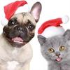 1-20PCS Christmas Pet Santa Hat Red Plush Soft Holiday Cap for Dogs Cats Festive Party Costume Cute Photoshoot Decoraton
