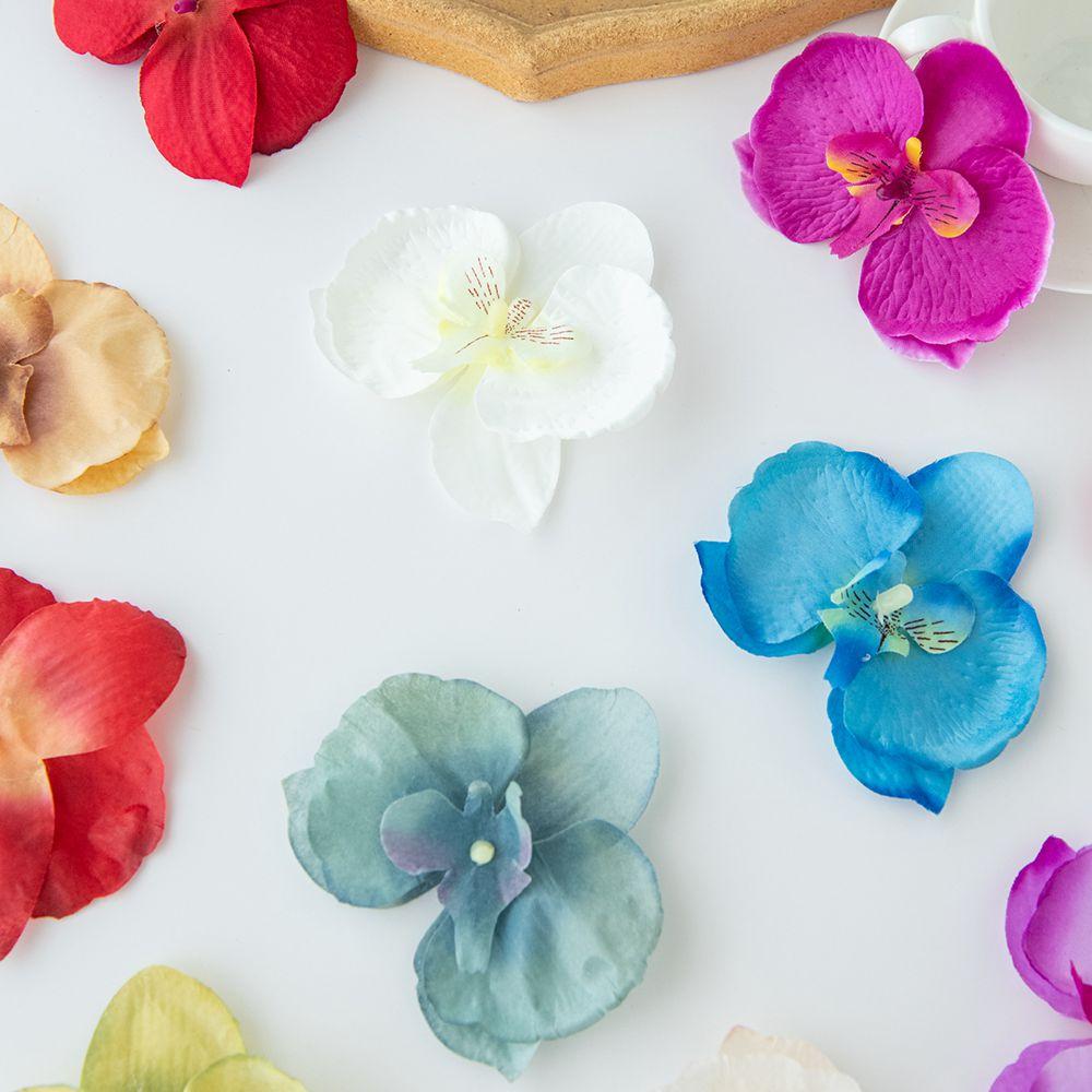 5/10pcs Silk Artificial Simulation Flower Moth Orchid Home Vase Outdoor Garden Wedding Decor DIY Gift Christmas Wreath Festival