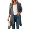Cardigan Sottile Lungo da Donna Autunno Estate Maglione Cardigan Femminile Manica Lunga Cappotto Giacca Sciarpa Casual da Donna Capospalla