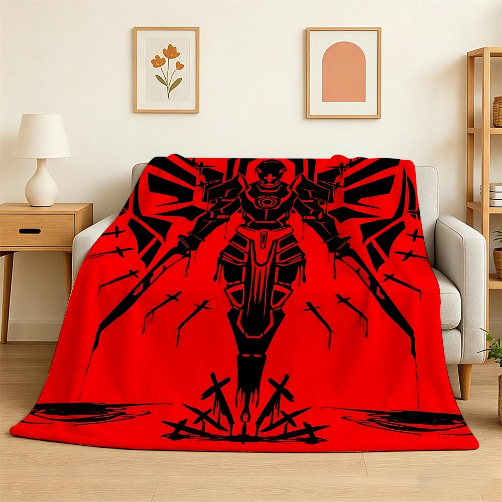 STEAM GAME ULTRAKILL Throw 240g Flannel Blanket Lightweight Soft Skin-friendly Summer Thin Throw Blanket 75X95CM