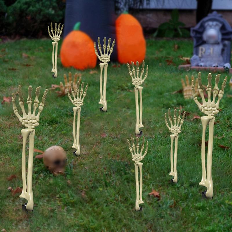 2PC Simulated Hand Bone Skeleton Garden Ghost Hand Bone Yard Ground Insert Halloween Multiple Options Available