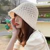 Women Summer Bucket Hat Summer Hollow Out Thin Breathable Sun Hats Beach Panama Cap Fold Outdoor Japanese Lesure Fishierman Cap