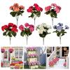 5-Head Design Artificial Geranium Flowers UV Resistant DIY Decoration Artificial Crabapple Blossom Simulated Flower