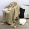 Nordic Knitted Tassel Wool Throw Blanket for Sofa or Office Naps