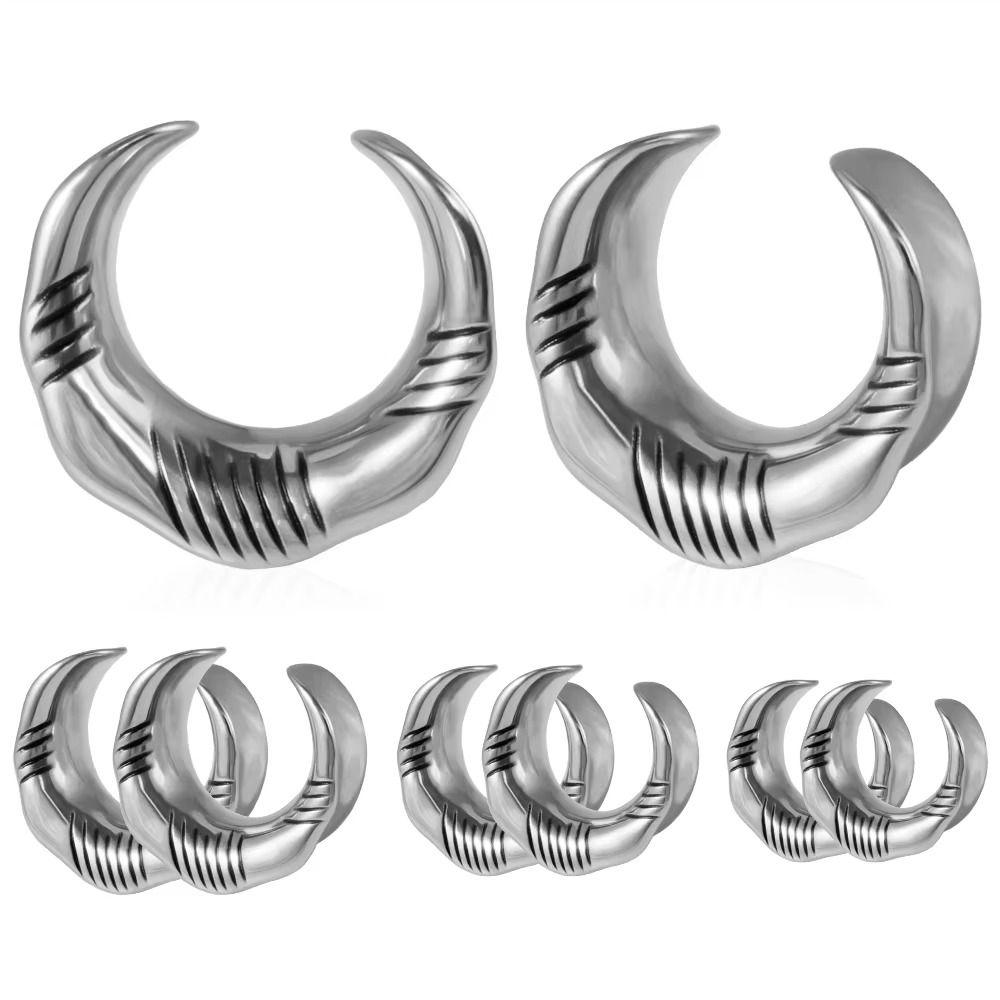 U Shape Ear Plugs Tunnels Stainless Steel Lobe Piercing Ear Cuff Gauges  Cartilage Helix Conch