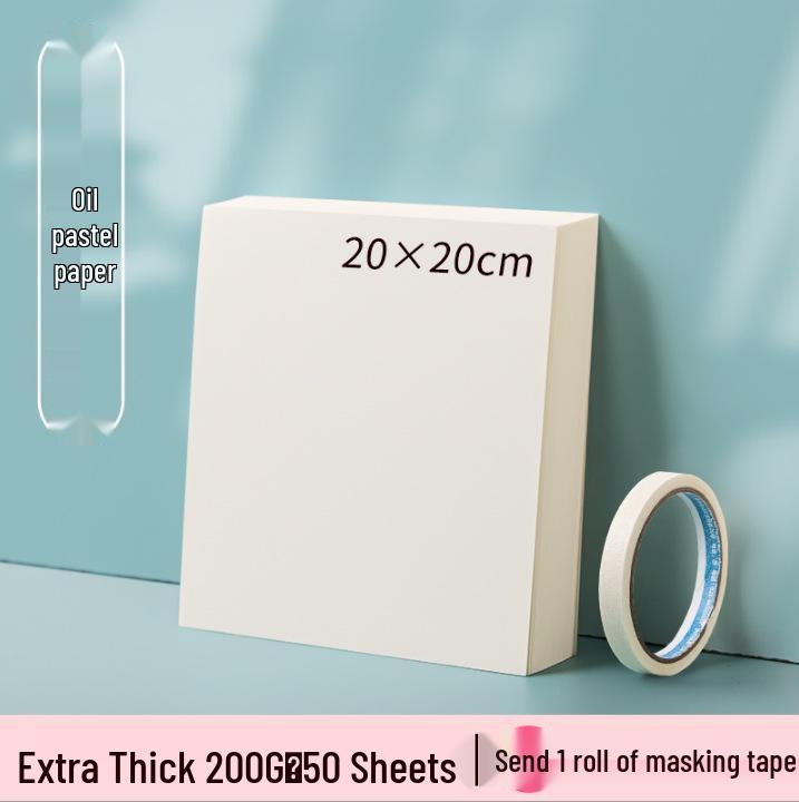 Thickened Square Oil Pastel Paper: Children's Doodle & Drawing Set