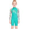 Girls 'swimsuit Children's One-piece Swimsuit Long-sleeved Sunscreen Quick-drying Baby Small Middle Children Snorkeling Surfing Jellyfish Clothes