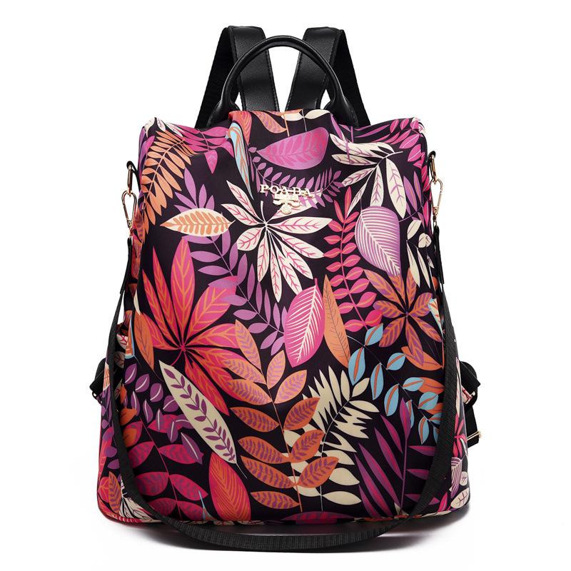 Women's Vintage Oxford Anti-theft Backpack with Pendant – Large Capacity Fashion Schoolbag & Shoulder Bag