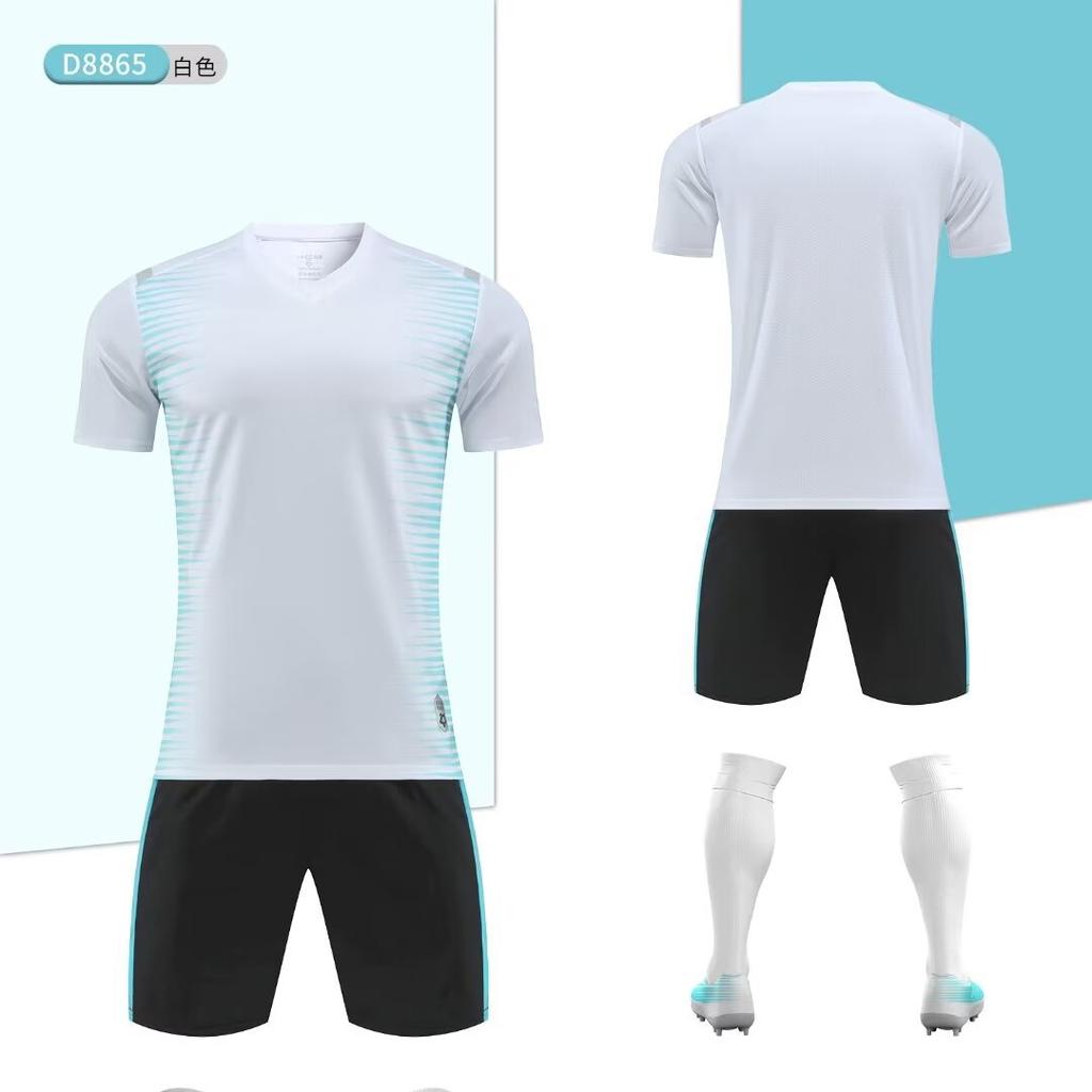Football Jersey Set Outdoor Training Jersey Quick-Drying Sweat-Absorbing Breathable Short-Sleeved Competition Jersey Running Football Jersey
